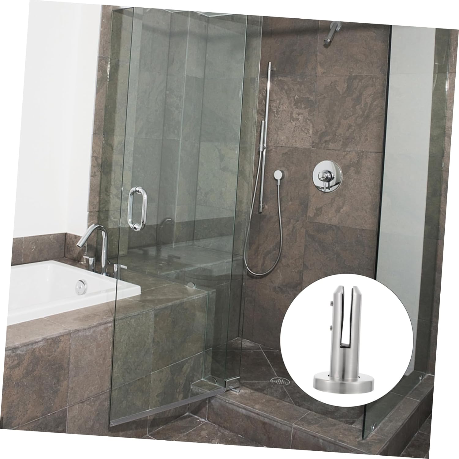 Mikikit Practical Fencing Post Bracket Sturdy Glass Clip for Balustrade Garden Fencing Post Clamp