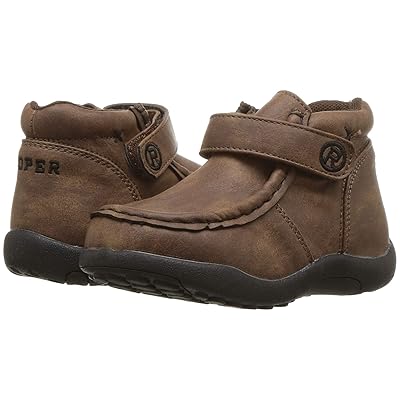 Roper Kids Moc (Toddler) Boys Shoes Brown Faux Leather