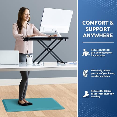 Miniatura 321 de KitchenClouds - Tapete antifatiga acolchado para cocina, impermeable, antideslizante, cómodo, para escritorio de pie, fregadero y oficina, 17.3 x 39