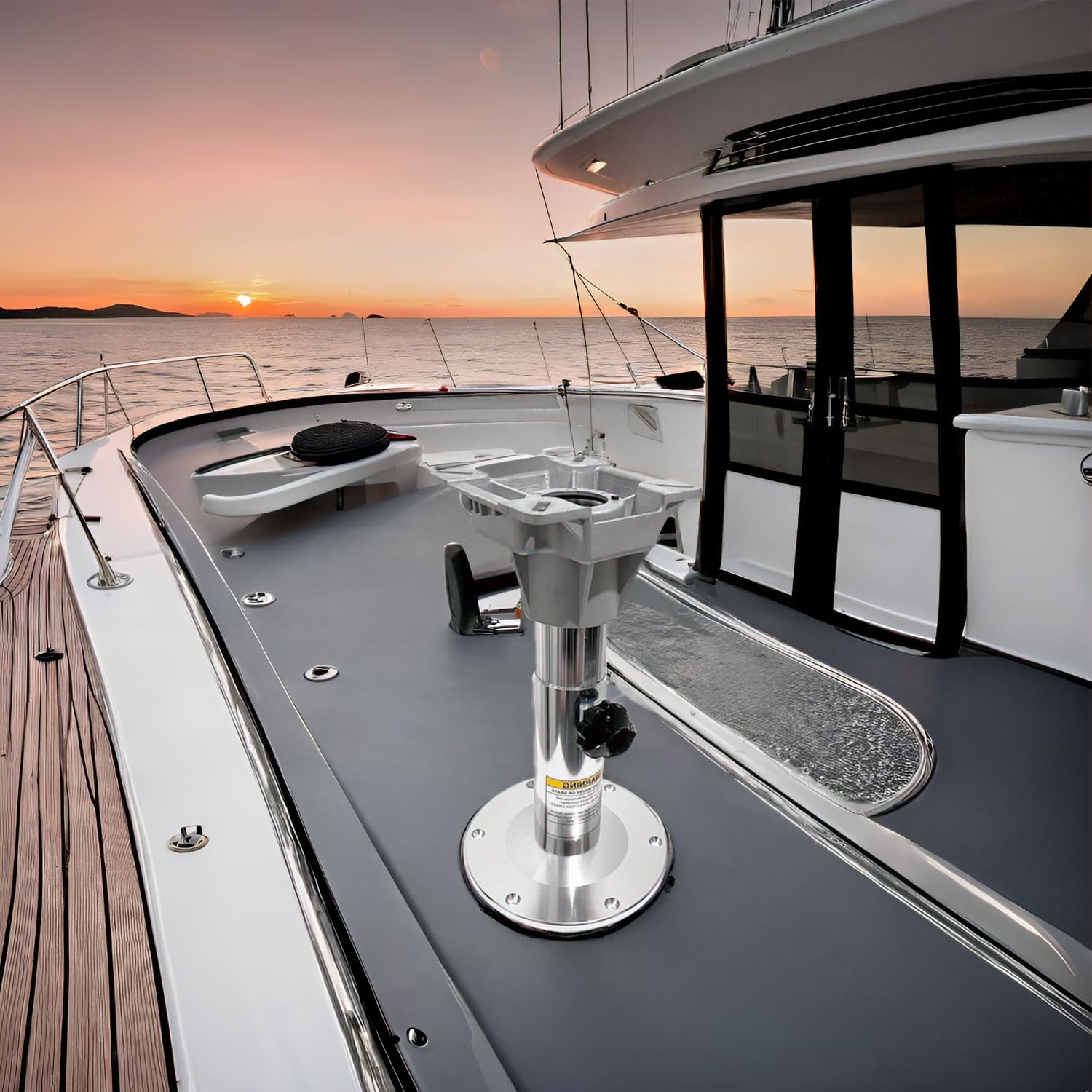 Boat accessories New Aluminum Adjustable Boat Seat Pedestal Smooth 360° Rotation,Height Adjustable from 13" to 19", High Durability, Suitable for Most Vessel Seat(Silver Pesestal)