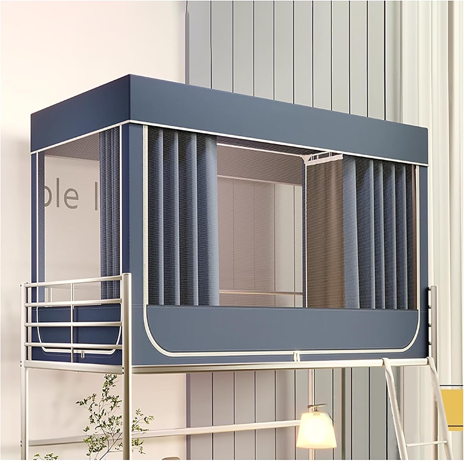 Fabric Bed Drapes Mesh Protection Canopy Shielding Netting,Bed Tents,Blackout Dorm Bed Privacy Bed Tent Twin Bed Curtain Canopy 4 Corner Post Canopy Bed Frame Poles Twin Top Bunk Bed Tent Ca