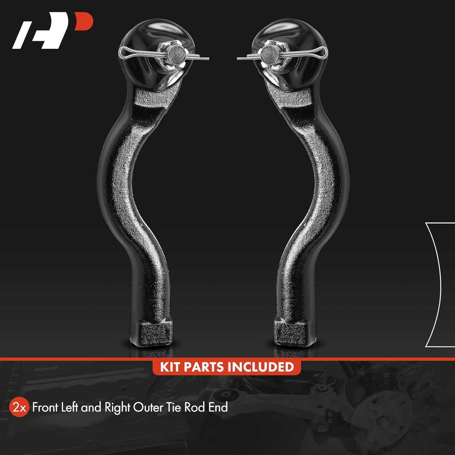 A-Premium 2 x Front Outer Tie Rod Ends, Compatible with Mitsubishi Montero 2001-2006, Sport Utility