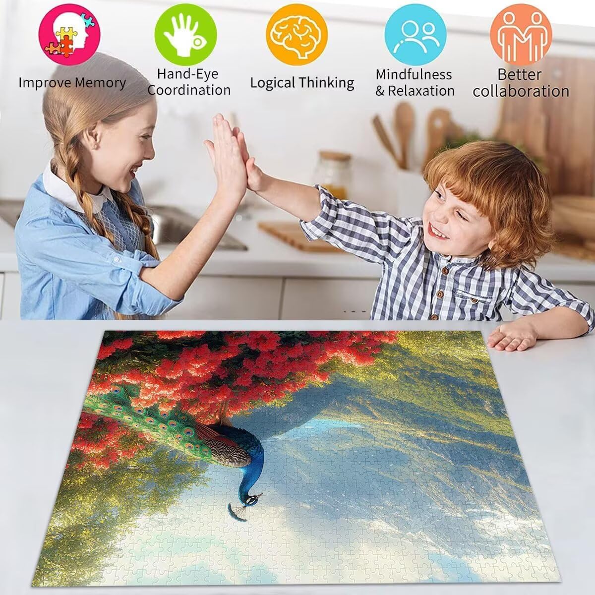 Paw Puzzle dla dorosłych 3000 sztuk Educa Klasyczne puzzle Impossible Flower I wtrąciłem się w najwyższej jakości tajemnicze wyzwanie, z klejem, dla dorosłych i dzieci gra edukacyjna 81x122cm t-401