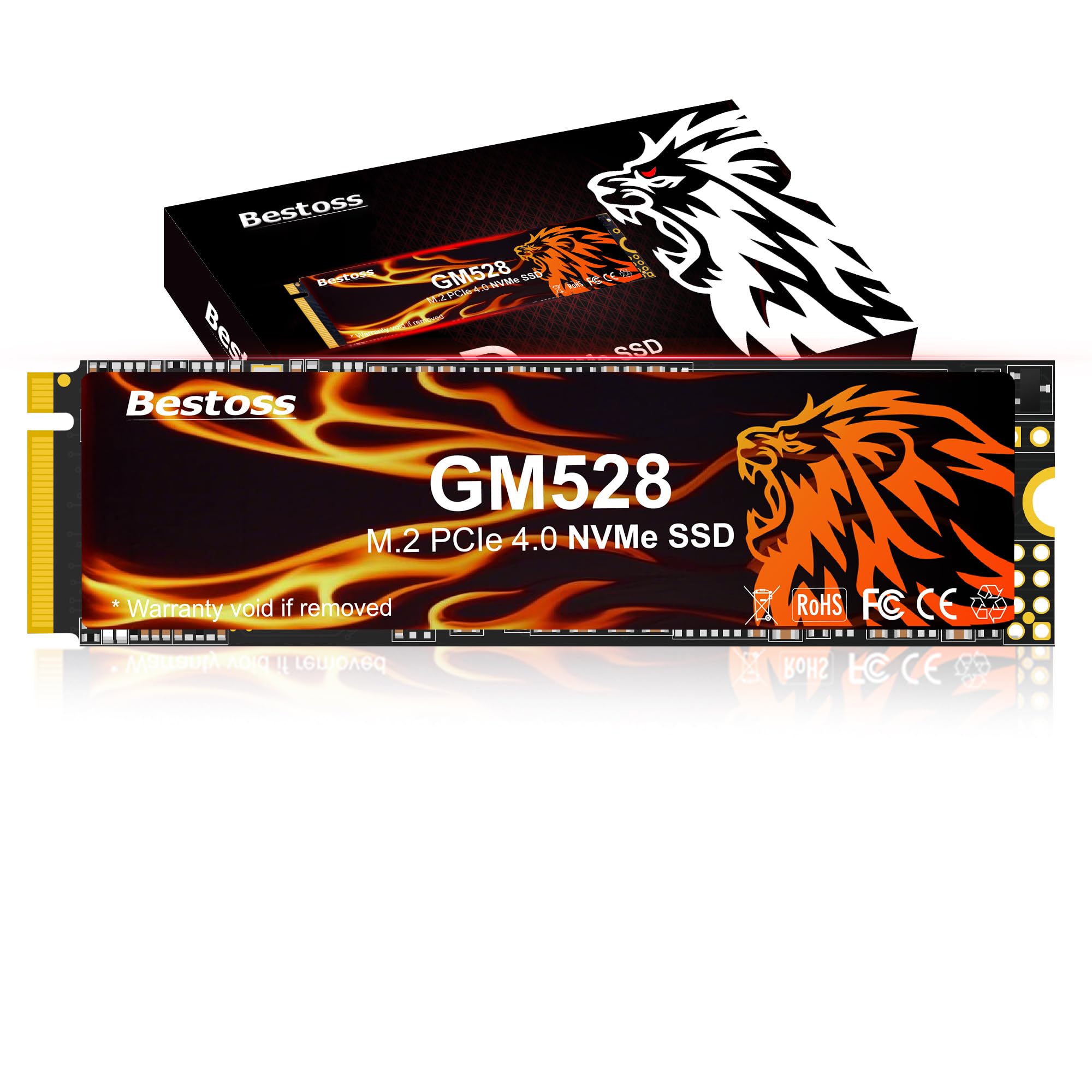 Bestoss GM528 M.2 SSD NVMe PCIe 2280 Disco duro interno de estado sólido, hasta 5000 MB/s, caché 3D NAND SLC, SSD para almacenamiento de PC de juegos, laptop de negocios, entretenimiento en casa