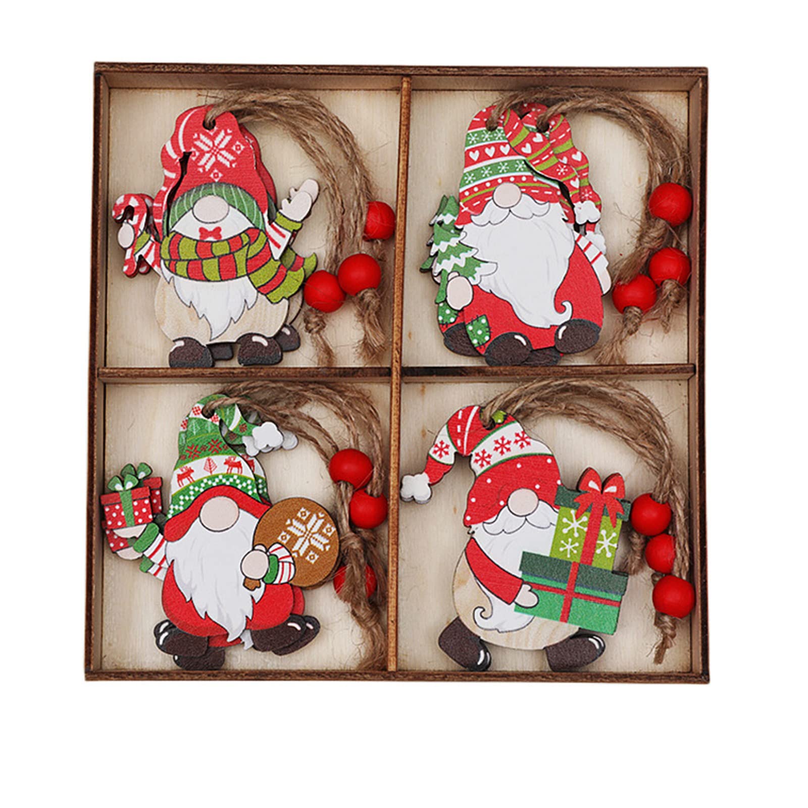 carotoe 12 Pcs Christmas Tree Hanging Pendant Santa Gnomes Ornaments Christmas New Year Party Supplies Holiday Decorations Faceless Doll Pendant