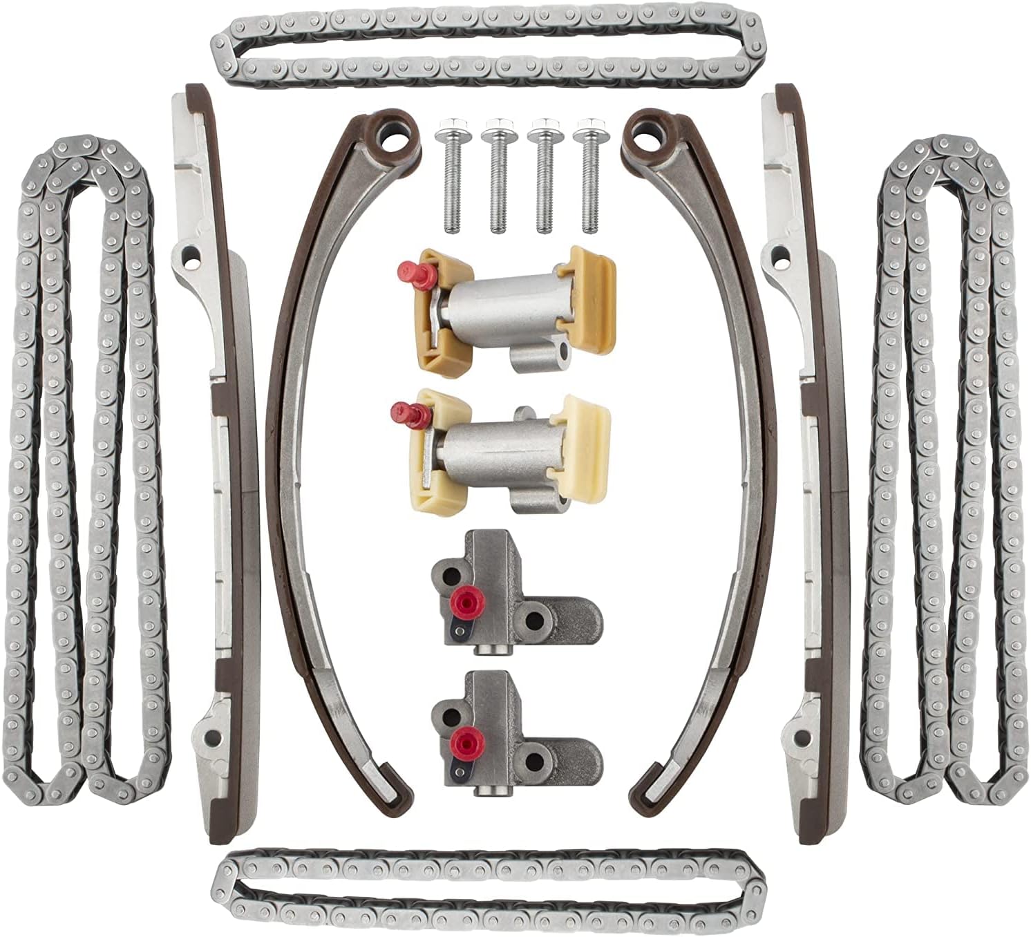 TS23106 TK4162 TK-LC001 TS23106 Engine Timing Chain Kit Sets Replaces for Jaguar for Lincoln XK8 Vanden Plas XJ8 S-Type XJR XKR LS 4.0L 3.9L