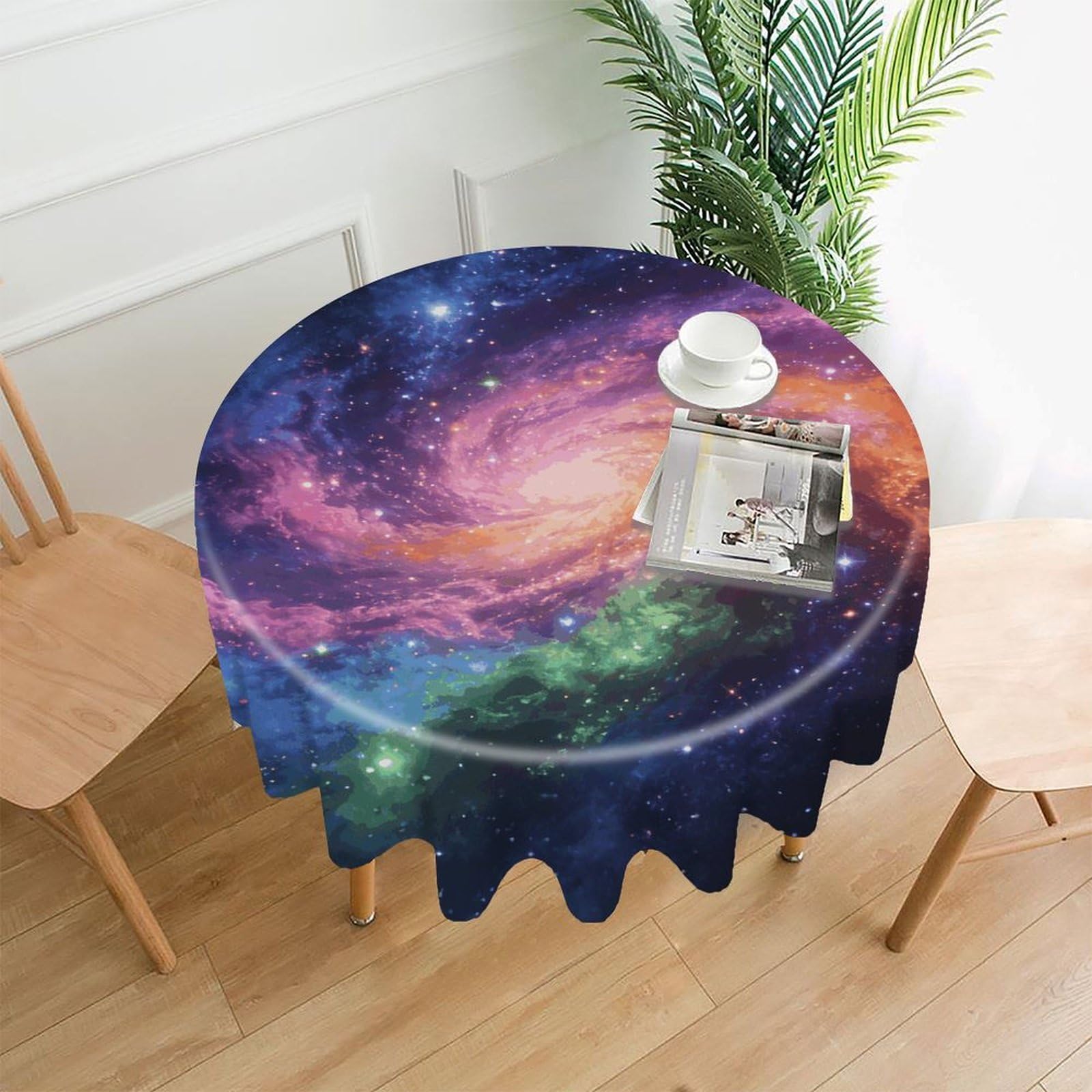 FekiLoot Rainbow Spiral Abyss Round Tablecloth Cover 60 Inch Wrinkle Free Washable Polyester Fabric Table Cover Decorative Round Table Cloth for Home Dining Kitchen Party Farmhouse