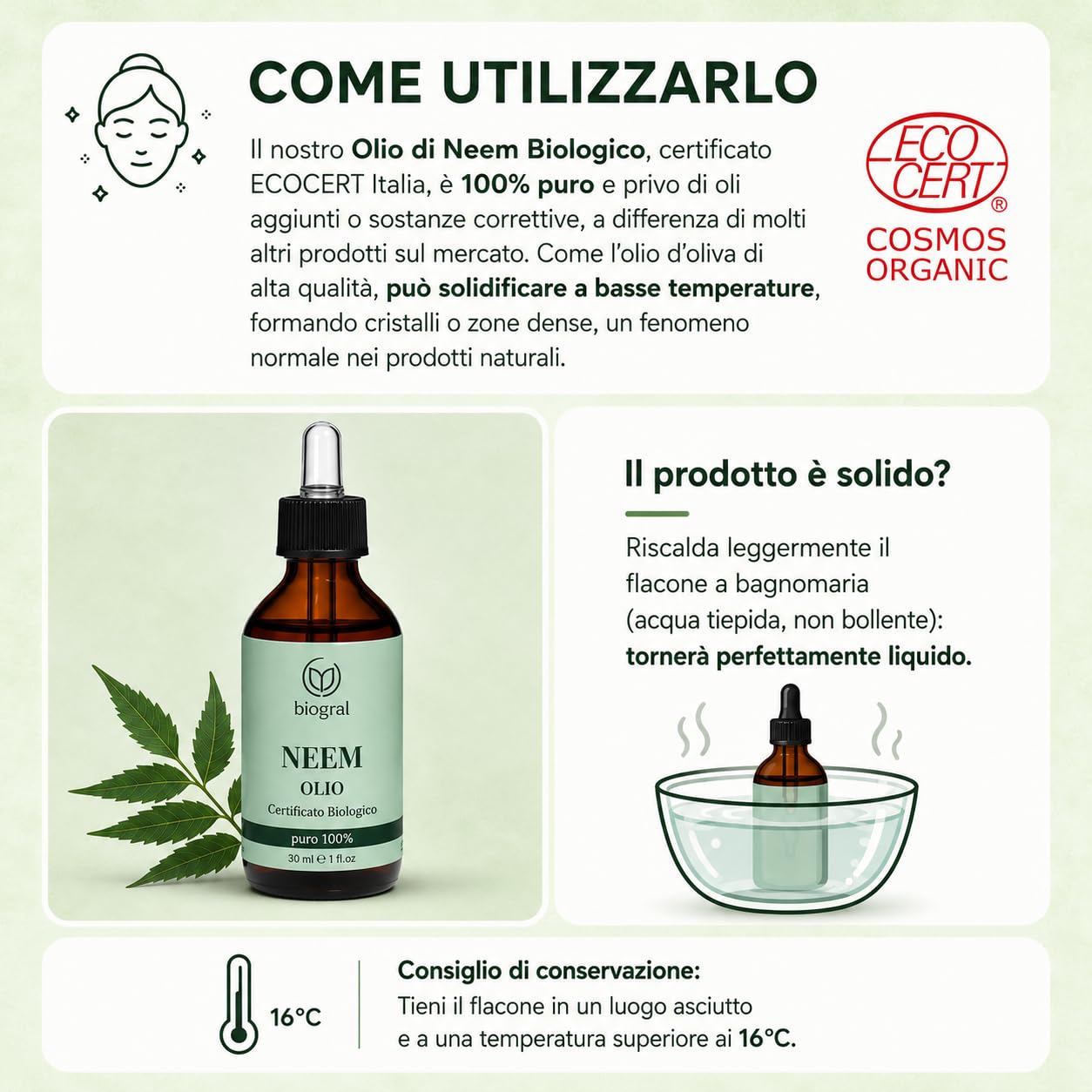 Olio di Neem per Persone 1 Litro per Pelle, Capelli e Unghie Olio di Neem Puro Spremuto a Freddo e Filtrato al Carbonio Certificato ECOCERT e BIOCERTITALIA Argan Italia