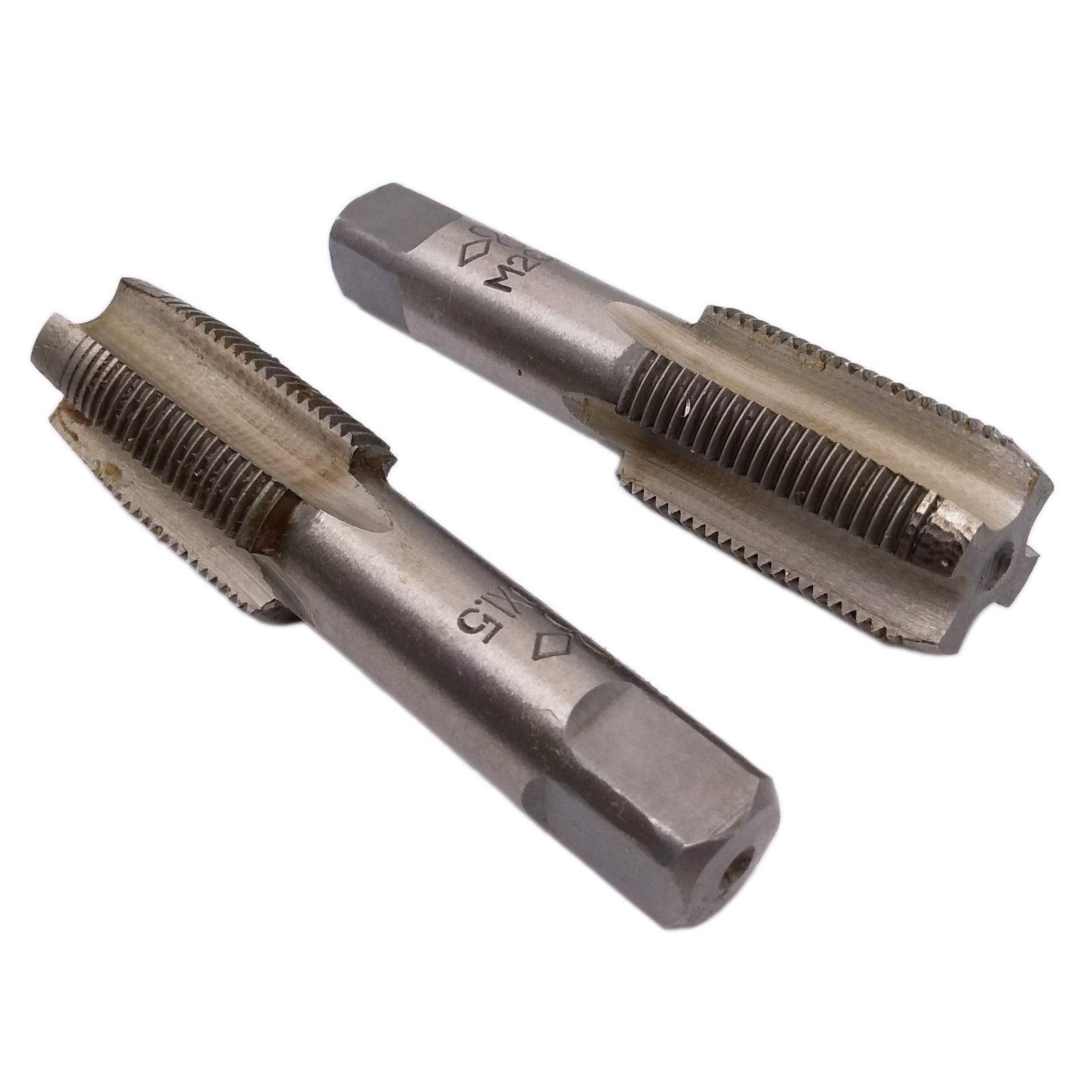 HSS M20 X 1.5 Metric Taper & Plug Tap Set – Right Hand Thread, 2-Piece Set For Manual Or Machine Threading