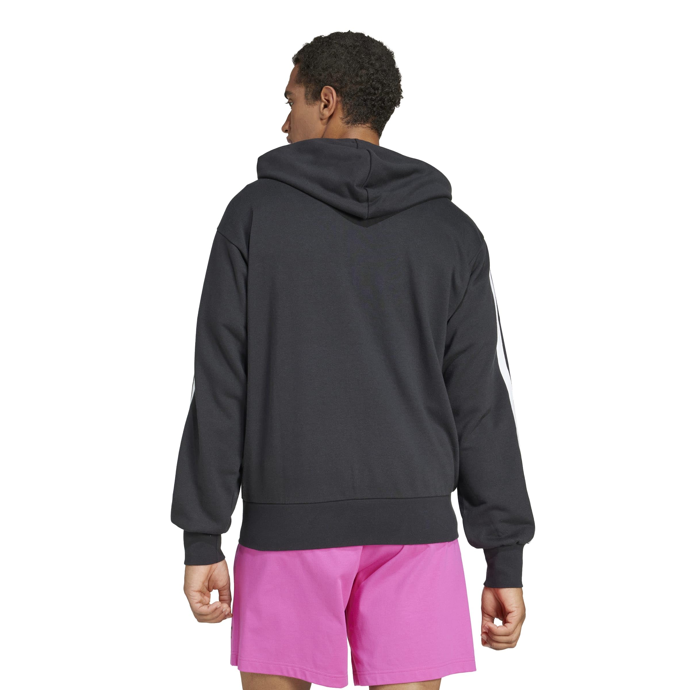 adidas Męska bluza z kapturem Essential Three Stripes French Terry FullZip