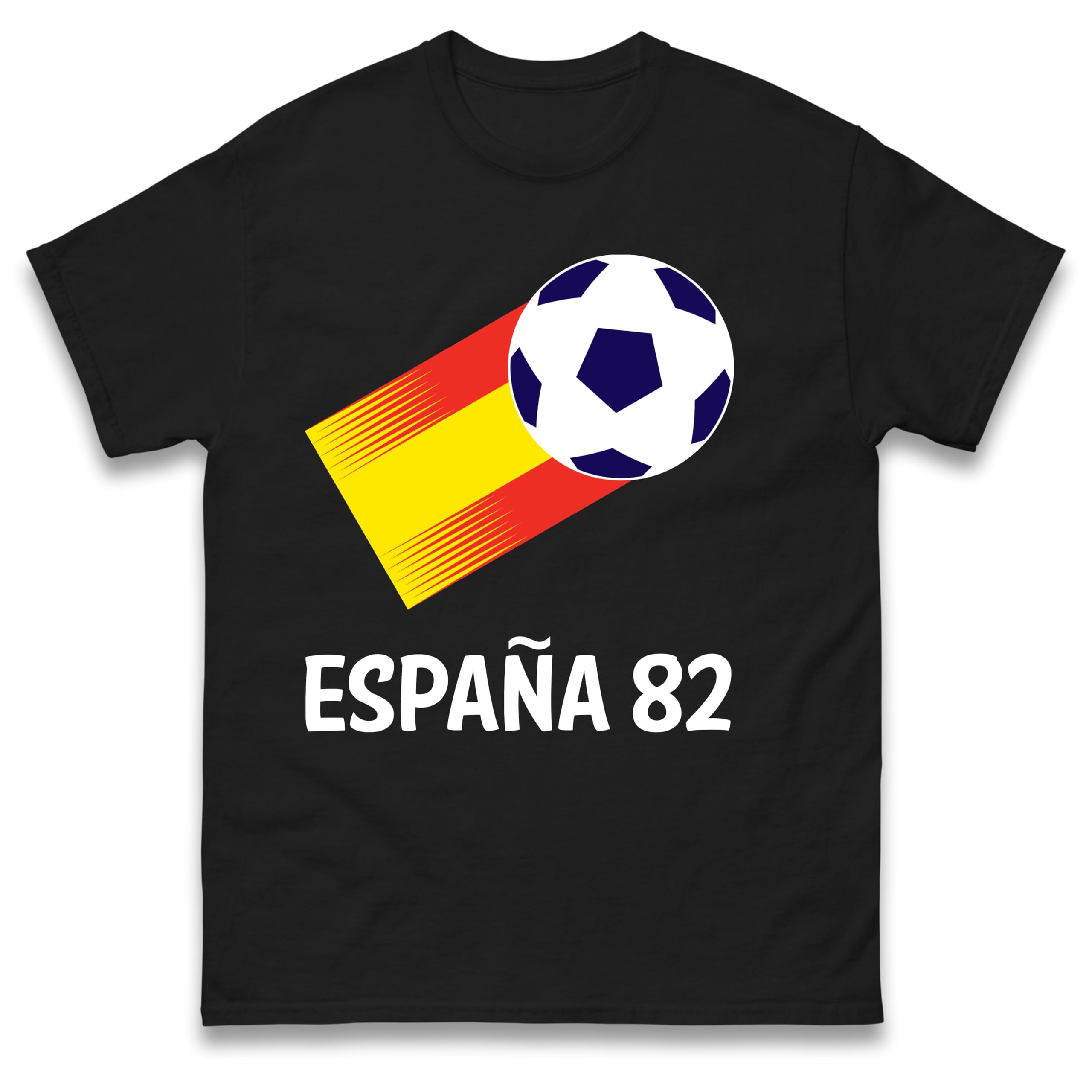 Spain 82 Naranjito T Shirt, Espana 82,Retro World Cup Shirt Black