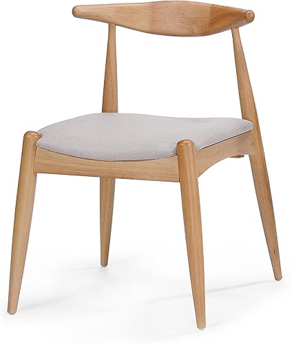 Miniatura 8 de Set of 2 Rubberwood Dining Chairs with Ergonomic Backrest & Comfort Cushions - Solid Wood Table & Chair Sets, Desk Chair for Dining Room, Kitchen,