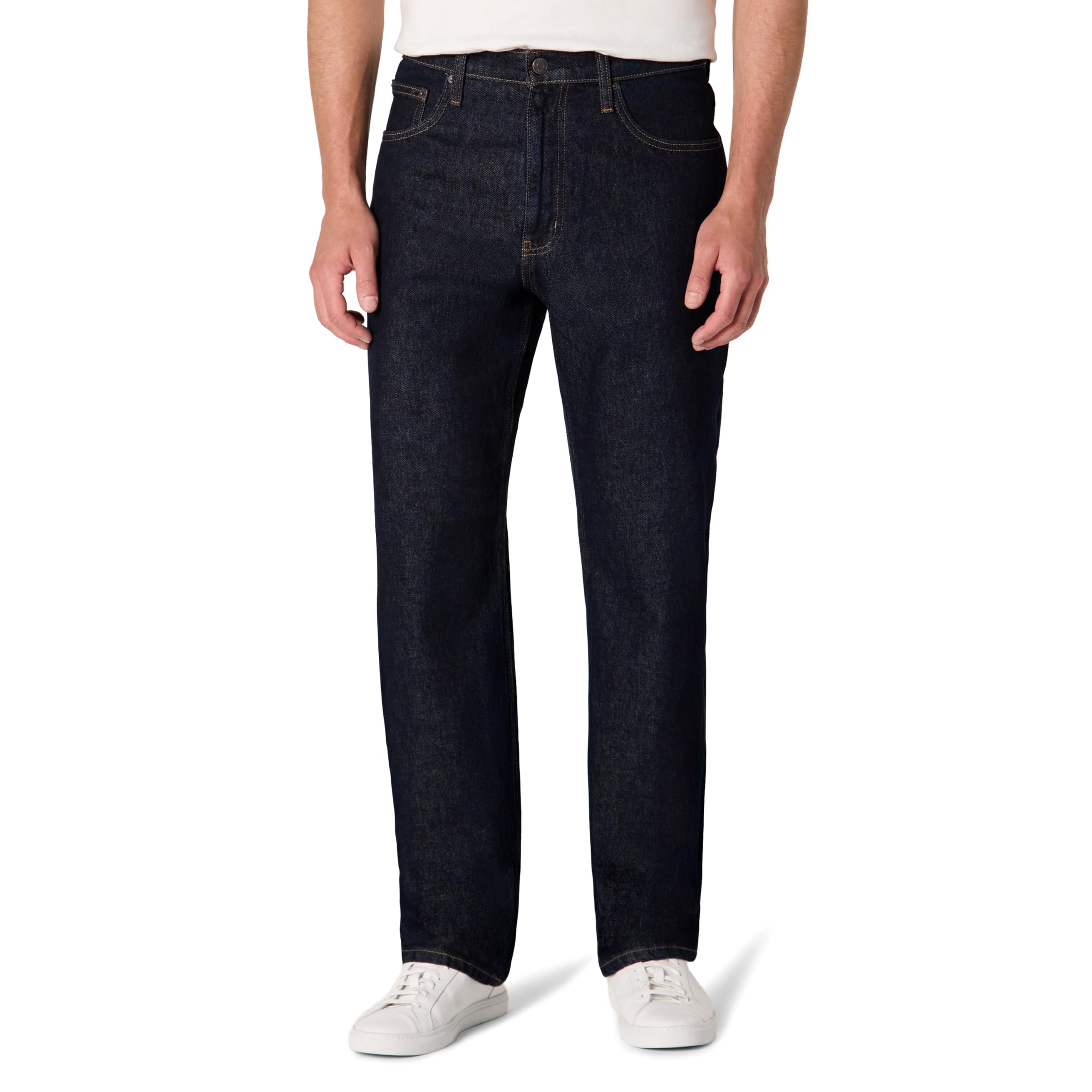 Amazon Essentials Men's Rigid Loose Fit Jeans, Rinse, 32W / 28L