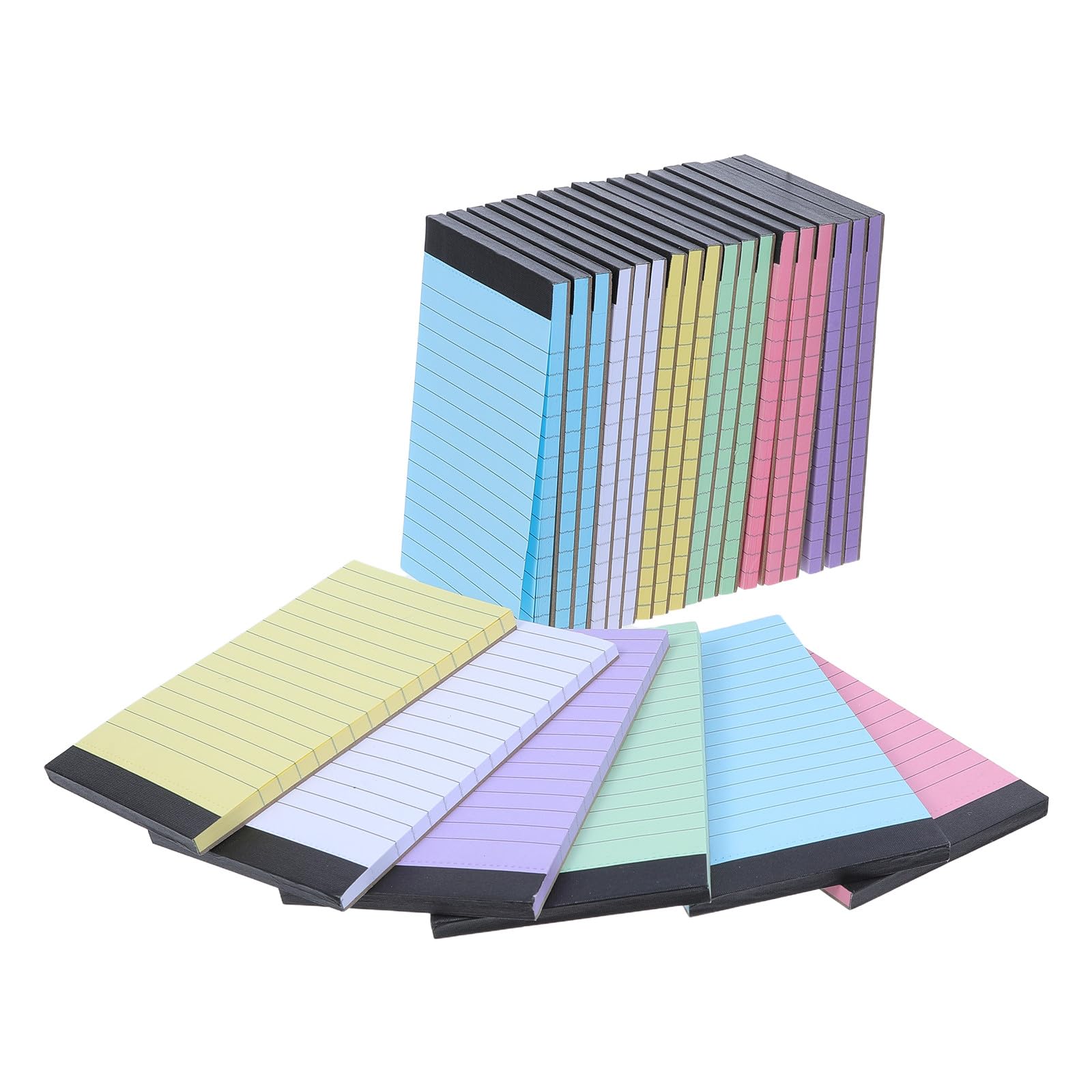 Veemoon Bloc de notas compacto con renglones, tamaño A7, con renglones | Cuaderno planificador para escribir, tomar notas, diario de viaje, papelería para oficina, escuela, negocios y viajes