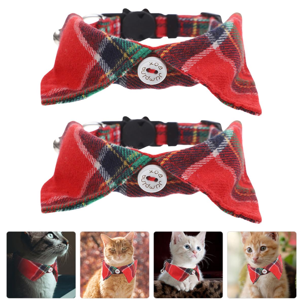 TOYANDONA 10 Stück Verstellbares Katzenhalsband mit Schleife und Glocke,