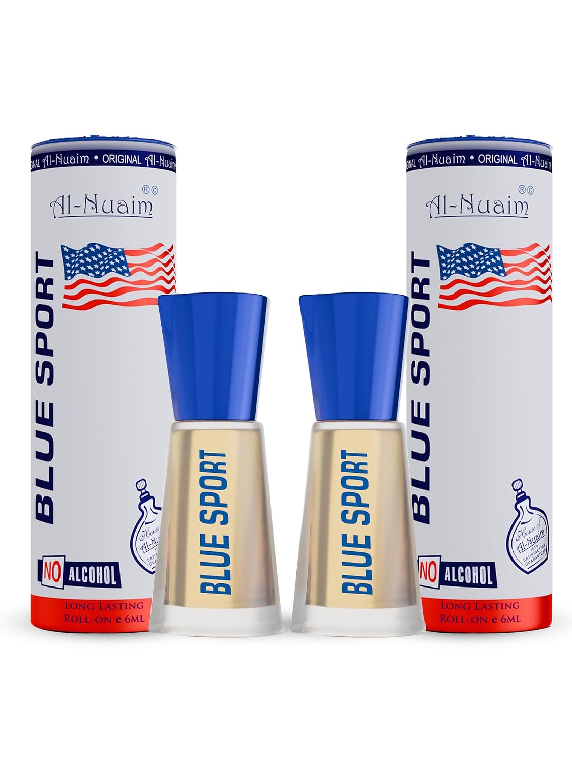 Al-Nuaim Blue Sport Attar Roll On - 6ml (Pack Of 2) |Luxury Scent with Long Lasting Fragrance For Men & Women