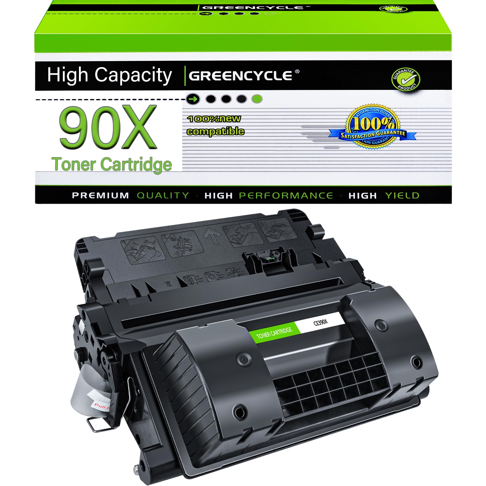 greencycle CE390X Compatible Toner Cartridge Replacement for HP CE390X 90X Toner Cartridge use for Laser Jet 600 M601 M602 M603 M601dn M4555 M4555f