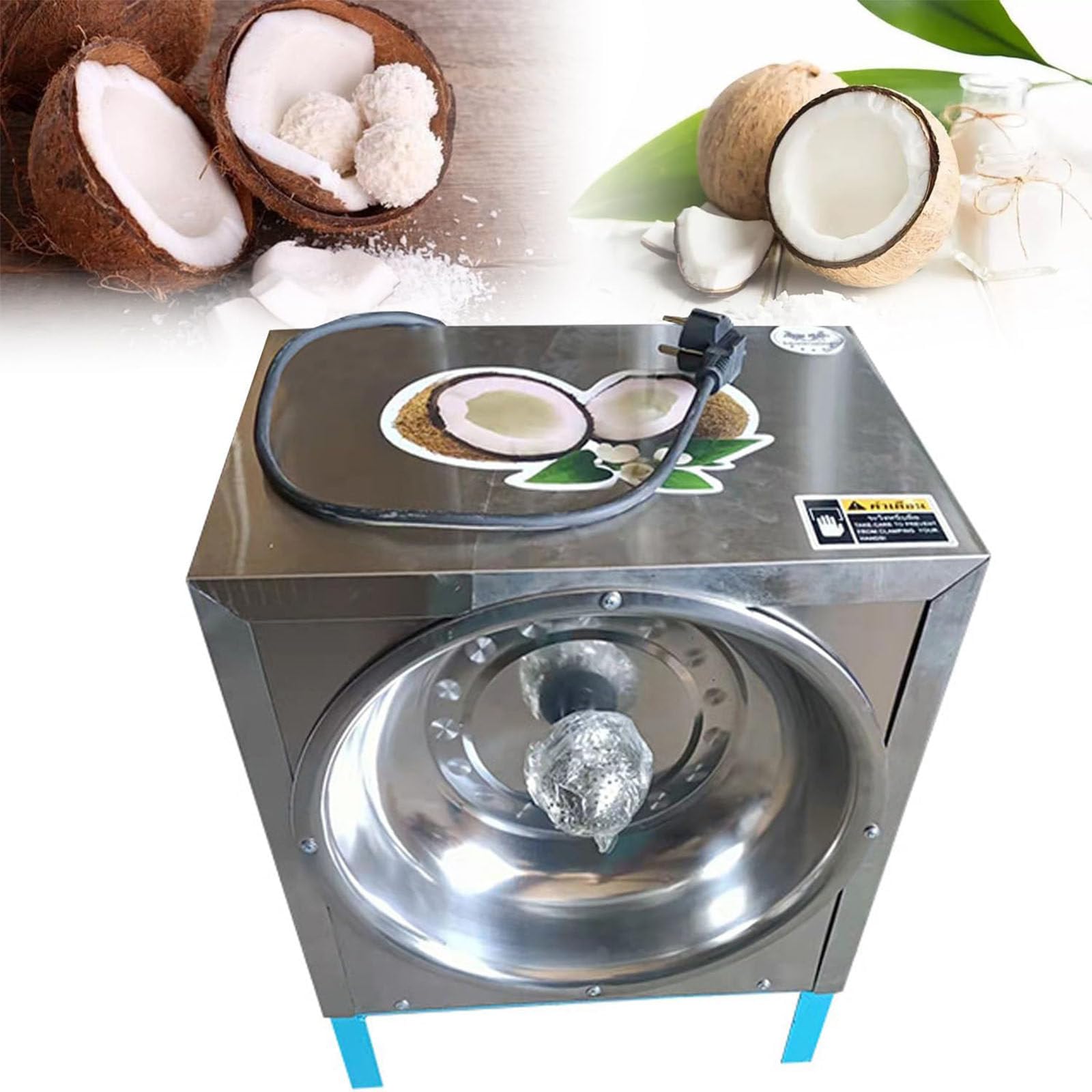 OLSKFUH Commercial Electric Coconut Grater, Coconut Peeler, Grater 50-60 Pcs/Hour,Vertical Coconut Meat Removal Tool, For Restaurants, Bakeries,Dessert Shops,