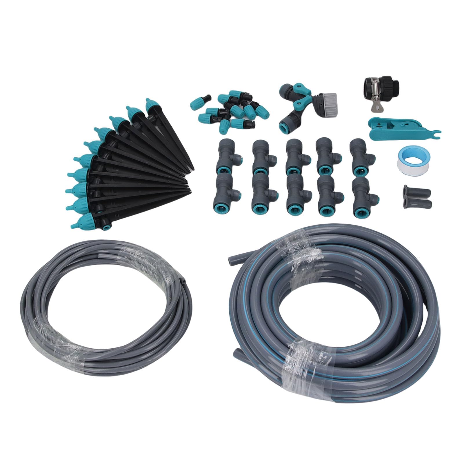 Generic de Riego por Microgoteo para Invernadero, Cabezal de Pulverización Ajustable Resistente, Kit de Riego Automático para Cama de Jardín, Patio y Césped, 10m