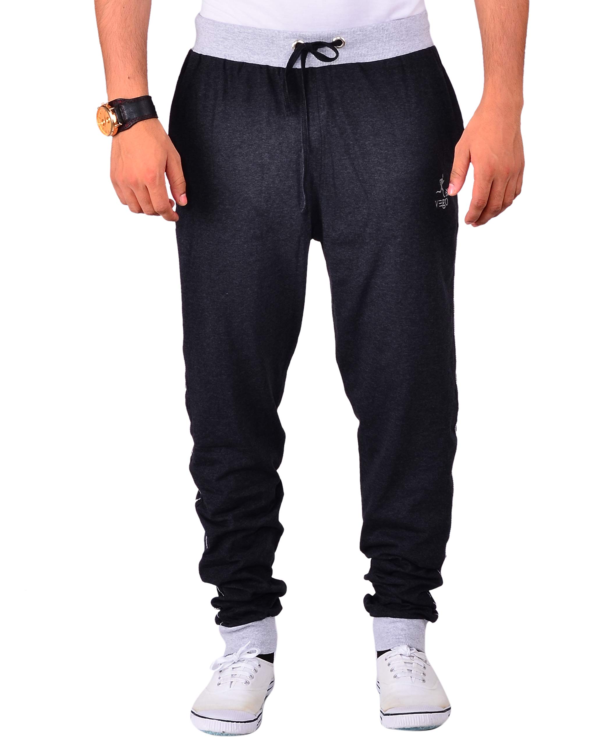 VEGOMen's Charcol Cotton Track Pant