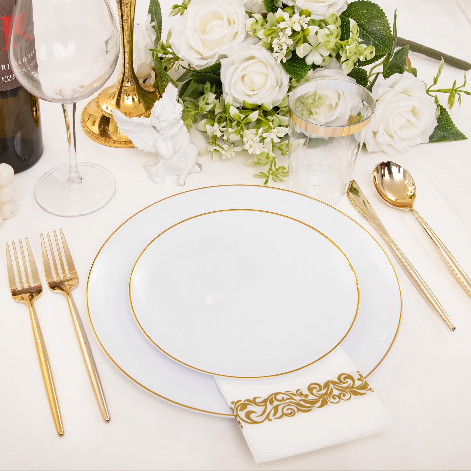 MirthMood Disposable Plates - 210 Pcs Party Supplies -4