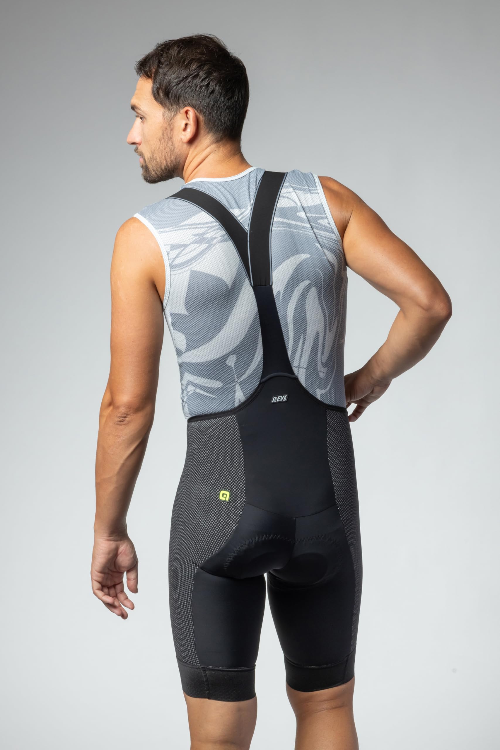 Alé Cycling Męskie spodenki na szelkach R-EV1 Pro Race Strong Black, XL