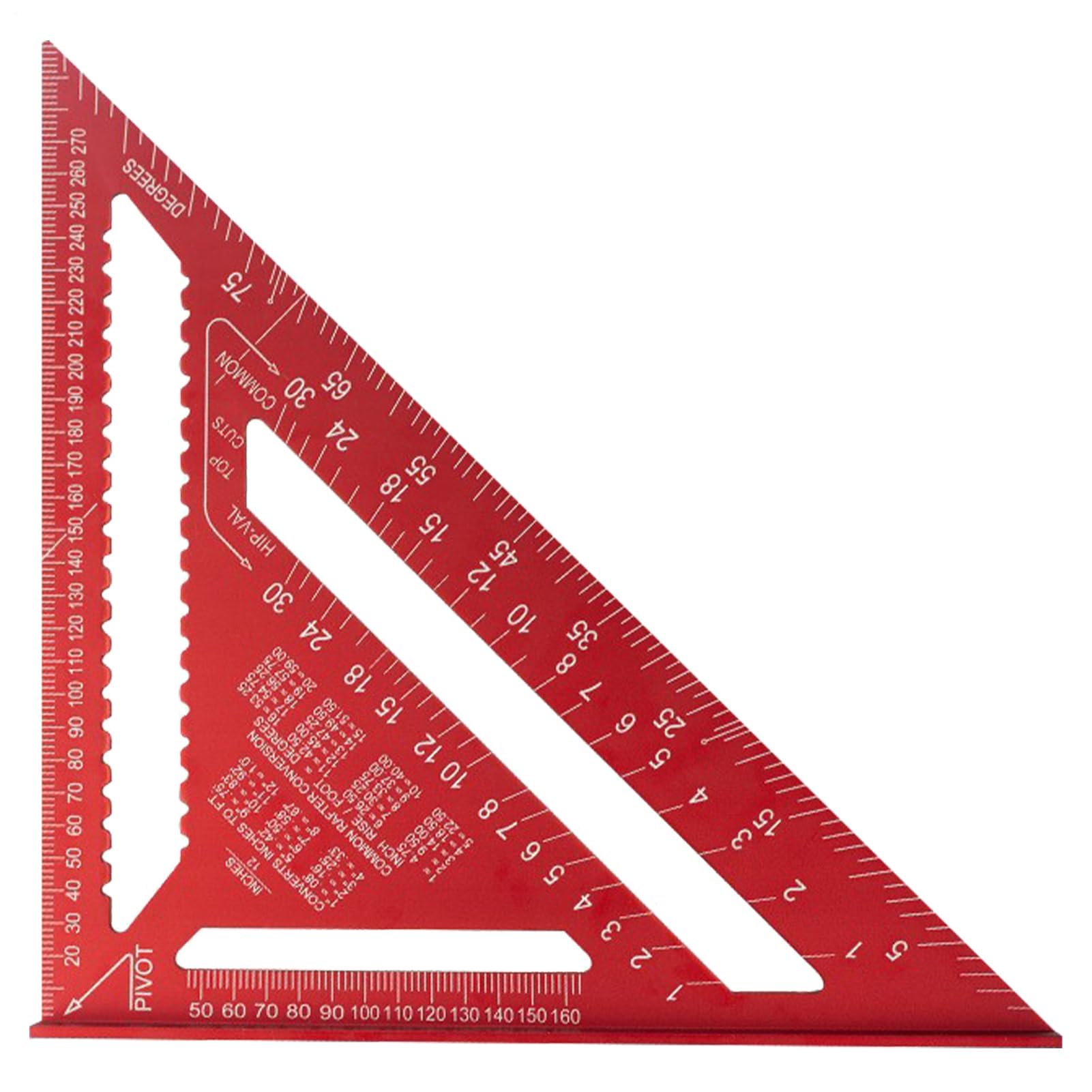 MRKU Regla Triangular, escuadra de Carpintero, Herramienta - Aluminio, carpinteros, techadores, métrica, Ingeniero