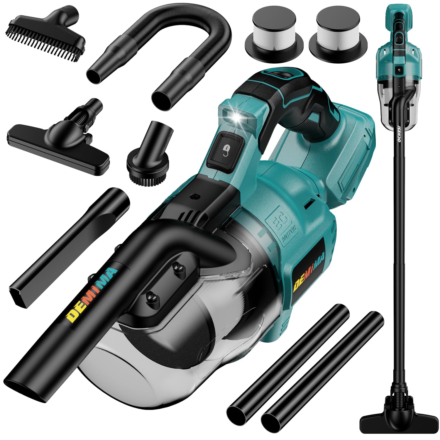 Cordless Vacuum for Makita 18V Battery, 5 in 1 Lightweight Handheld Vacuum Cleaner with 500W Powerful Motor, 46 CFM Portable Hand Vacuum with