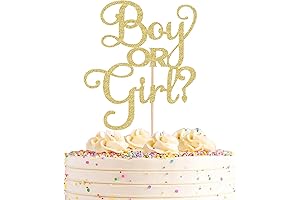 Gold Gender Reveal Cake Topper