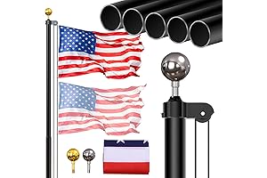 Extra Thick Aluminum Flagpole Kit for Garden Decor