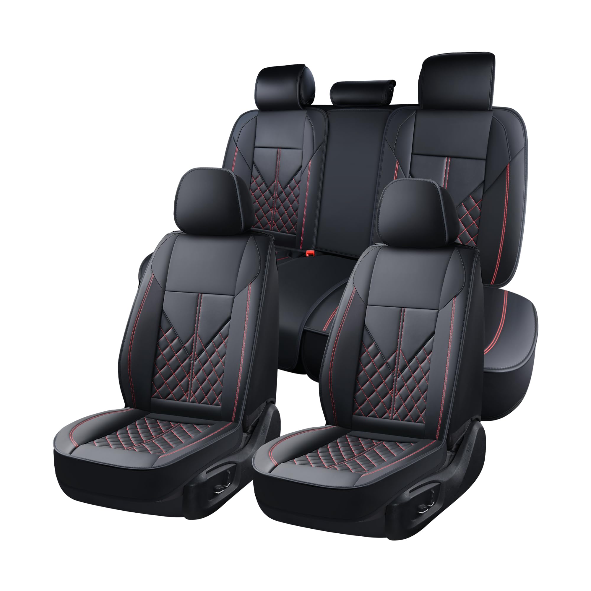 Universelle Auto-Sitzbezüge Komplettset,Wasserdichtes Kunstleder, Atmungsaktiv, rutschfest – Schutz & Haustieren – Für Seat Altea Arona Ateca Ibiza Leon Tarraco