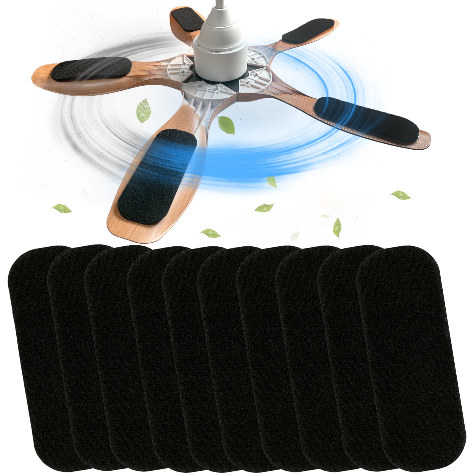 Ceiling Fan Filter, Activated Coconut Carbon, 10 Pack