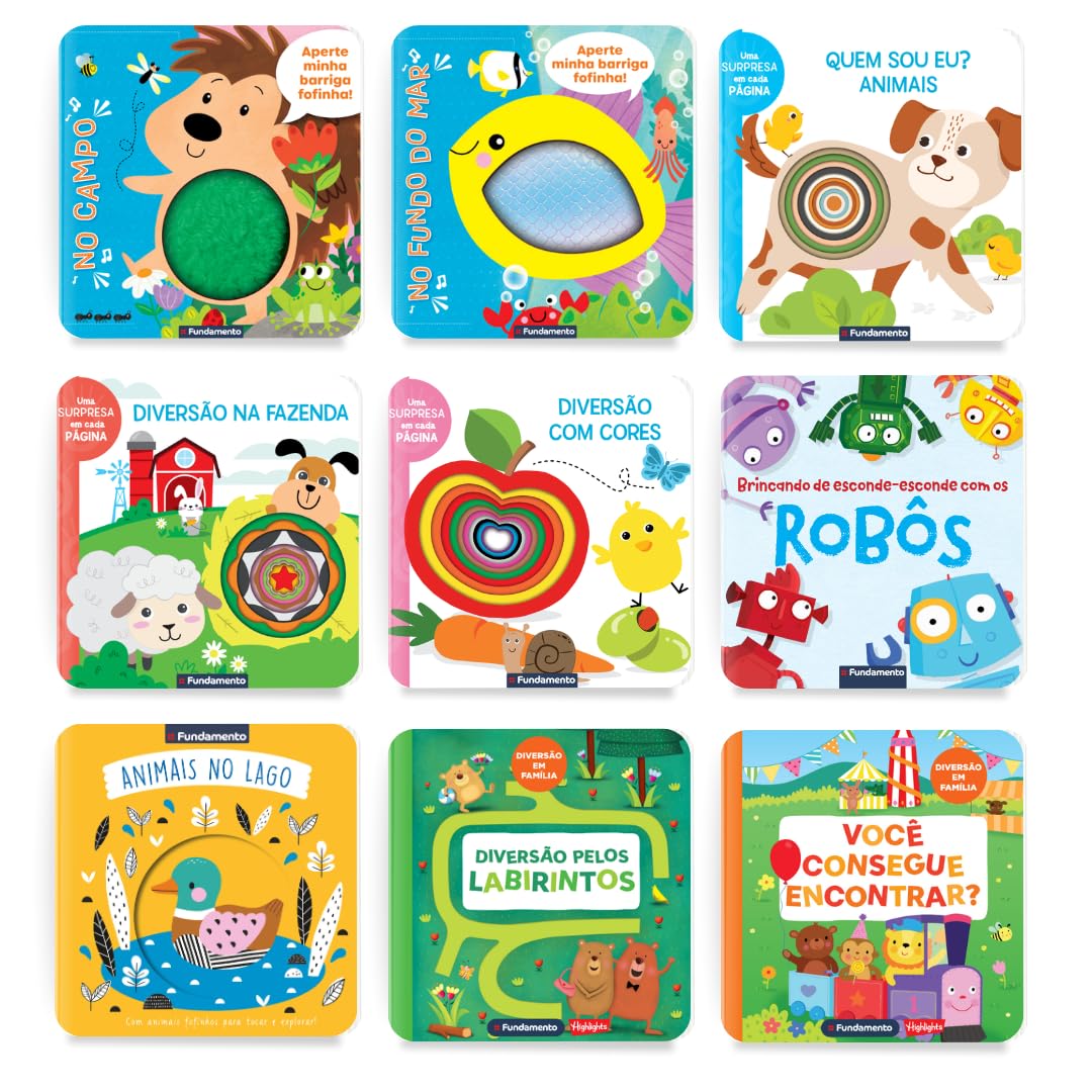 Kit 9 Livros para Bebês com Texturas e Estímulos Sensoriais | Amazon.com.br