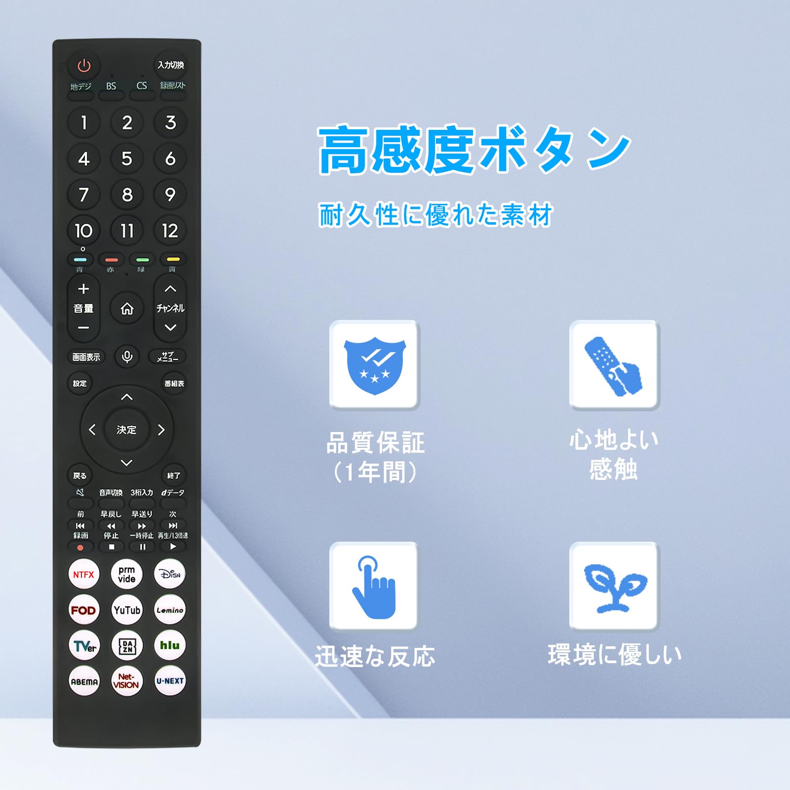 Amazon | テレビリモコン ERF3C46H 互換品 FITS FOR ハイセンス