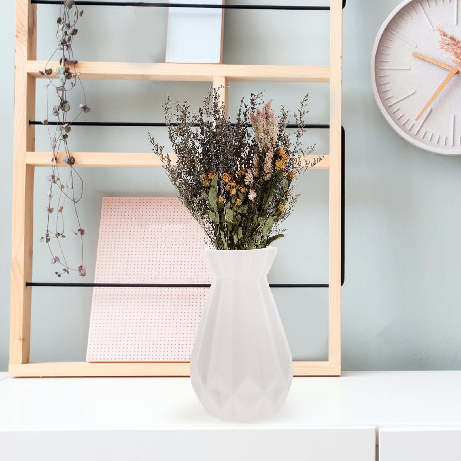 Ramo de Flores Secas y Lavanda para Decoración Rústica en Jarrón, Adecuado para Bodas y Navidad Material de Plantas Preservadas