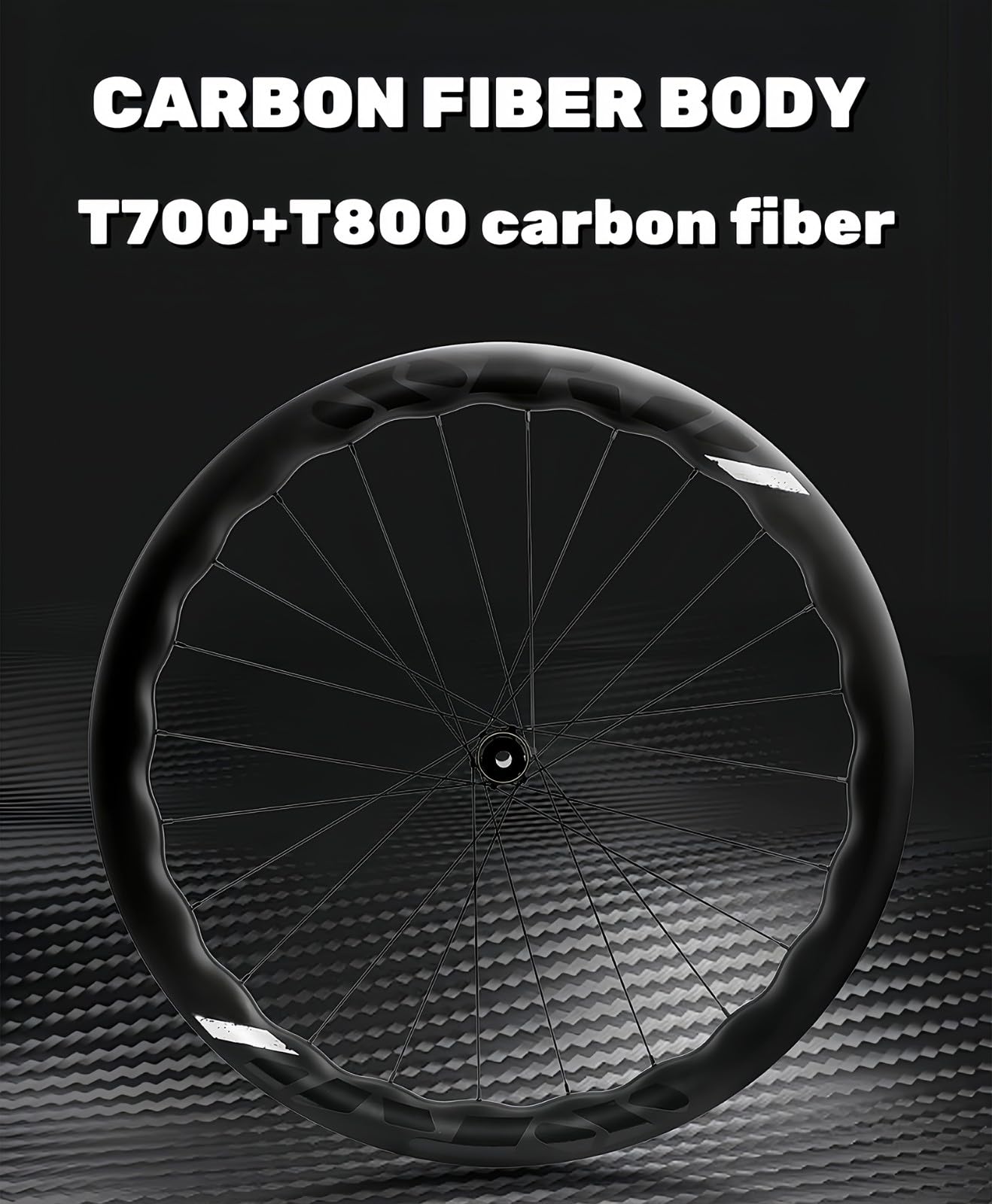 Felga aluminiowa, Koła do roweru szosowego z włókna węglowego 700C 45-50 mm Oś lufy hamulca tarczowego centralnym zamkiem
