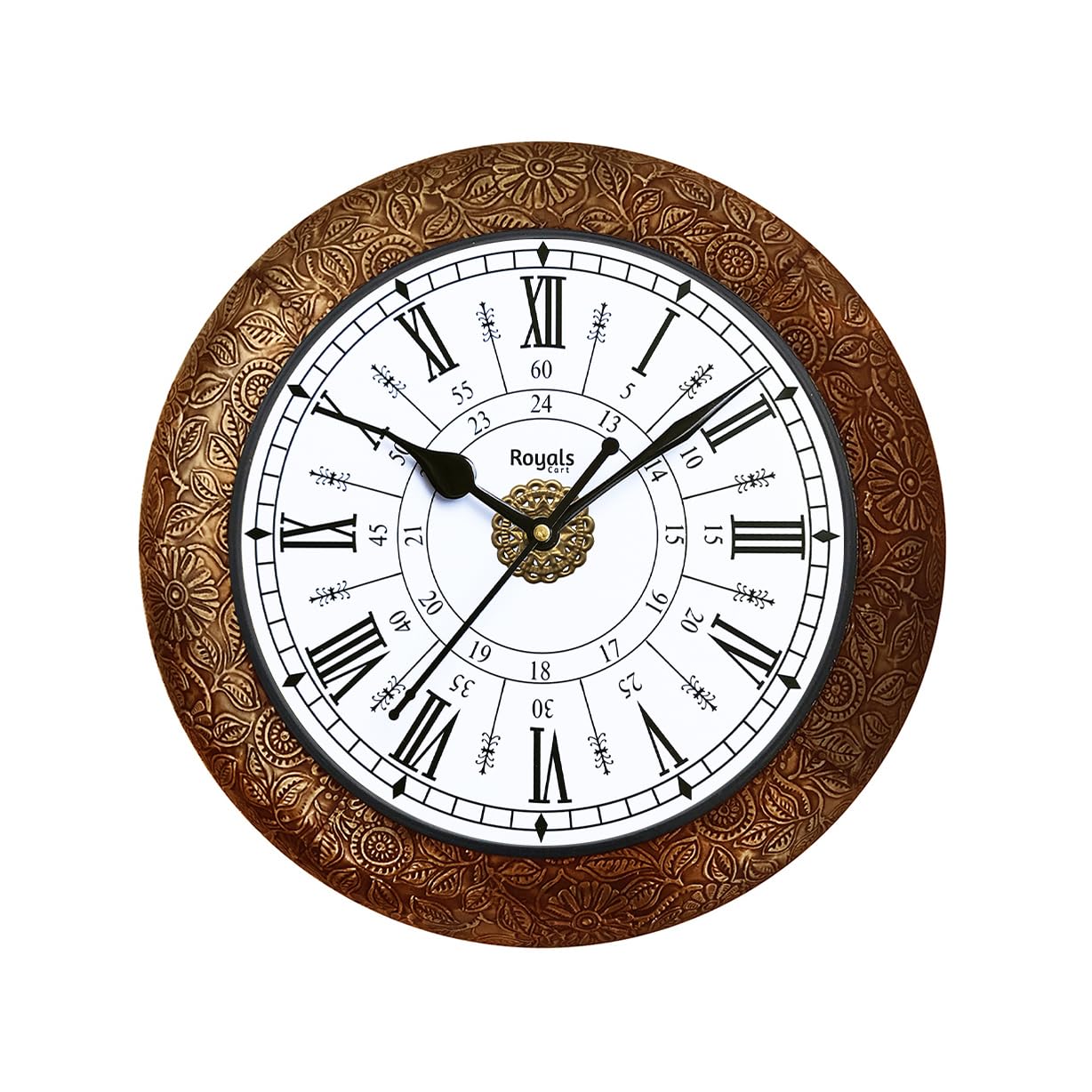 RoyalsCart Handcrafted Decorative Metal Antique Analog Wall Clock For Home Decor | Clock Size - 12 X 12 Inches [Ktwc223D], Decorative Metal, Antique Gold Color (B0D5Z2XYN8) Amazon Price History, Amazon Price Tracker