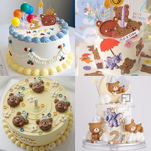 Miniatura 6 de ZiXiang Juego de 4 moldes de silicona para fondant de elefante animal para decoración de tartas, cupcakes, pasta de goma, caramelo, chocolate,