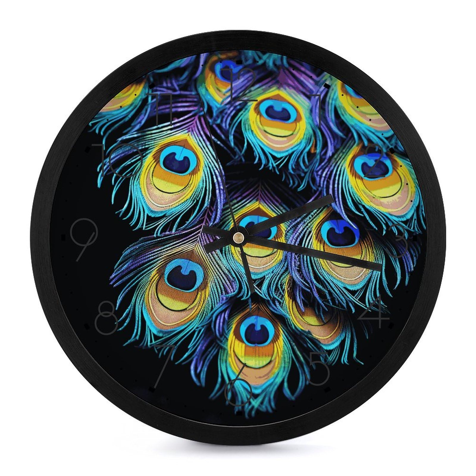Horloge murale sans tic-tac ronde 25,4 cm pour dormir sans bruit dans sa chambre