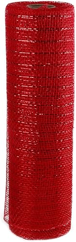 Malla decorativa de arpillera de poliéster de 10 pulgadas x 10 yardas, ideal para hacer coronas, fiestas de Holloween y decoración de árbol de