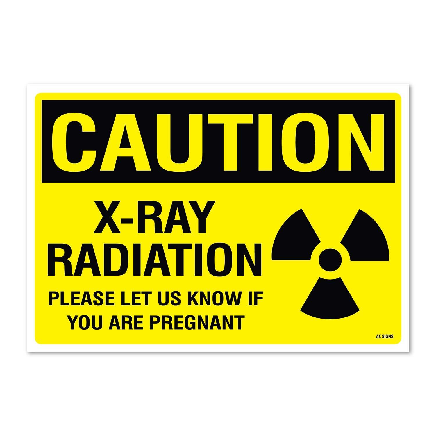 Vinyl-Aufkleber 'Caution Radiation', 10 Cm Hoch, 2 Stück – Glänzend, Wetterfest, Für Auto, Motorrad & Werkstatt