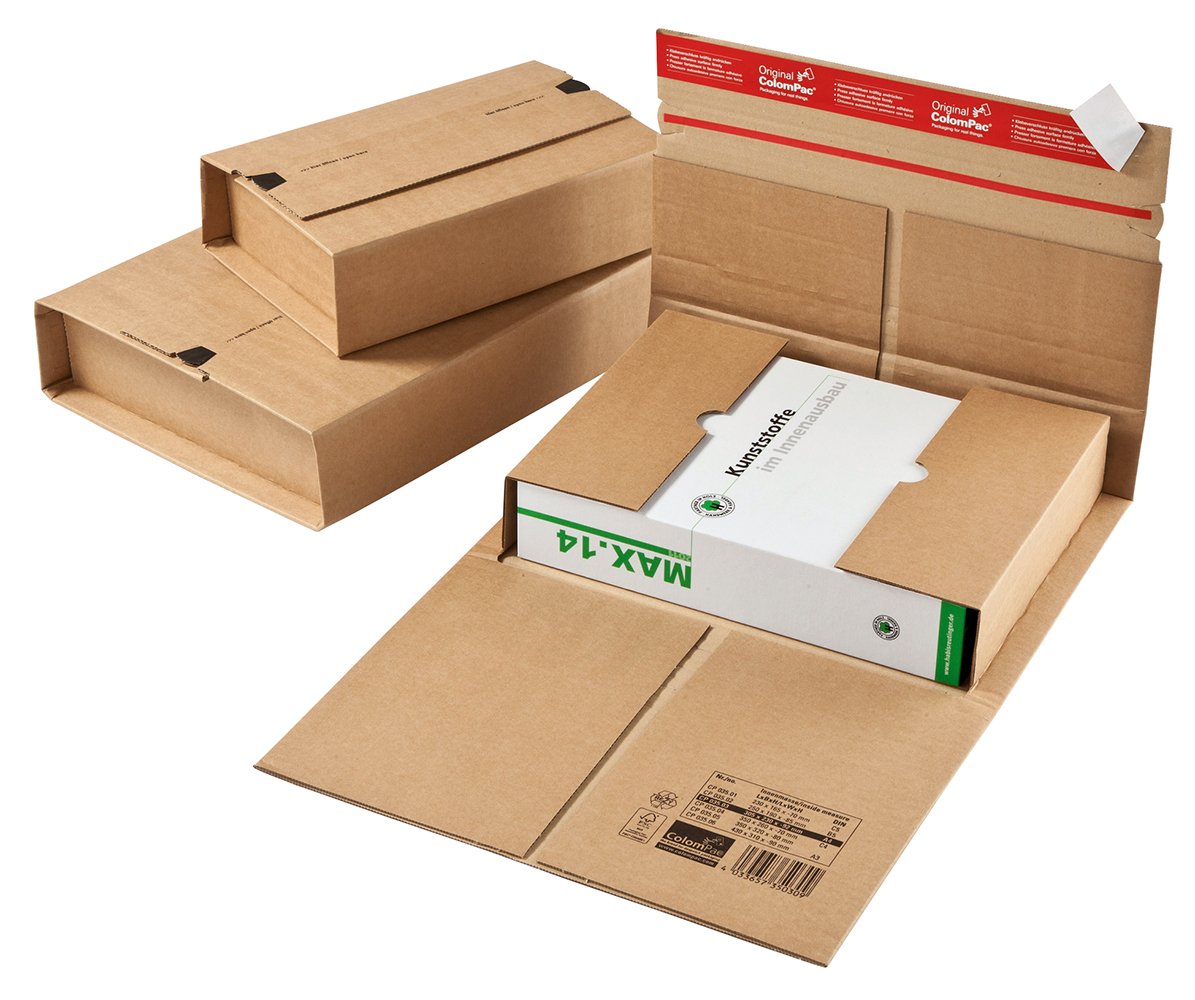ColomPac CP035.04 Universalversandverpackung mit Selbstklebeverschluss und Aufreissfaden, braun