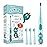 Vekkia Sonic Rechargeable Kids Electric Toothbrush, 3 Modes with Memory, Fun & Easy Cleaning, 24000 Strokes, IPX7 Waterproof, 2-Min Timer for Age 5+, 4 Soft Bristles(Blue)