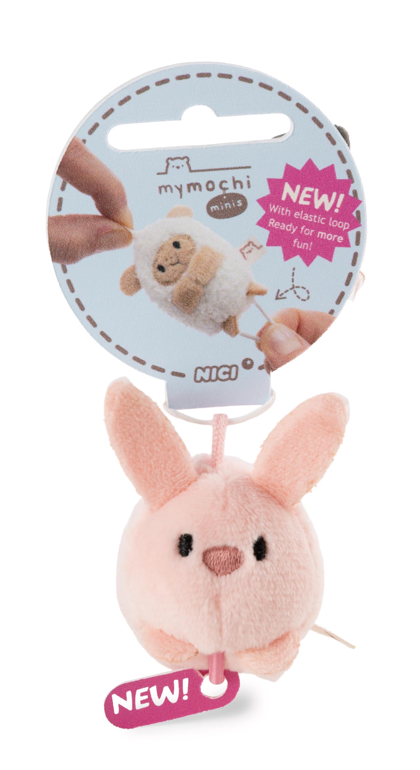 NICI 62381 Cuddly Toy, Rabbit Pibu, 5 cm, Pink, Soft Plush Toy, Cute Stuffed Toy for Cuddling and Playing, Great Gift Idea for Children and Adults