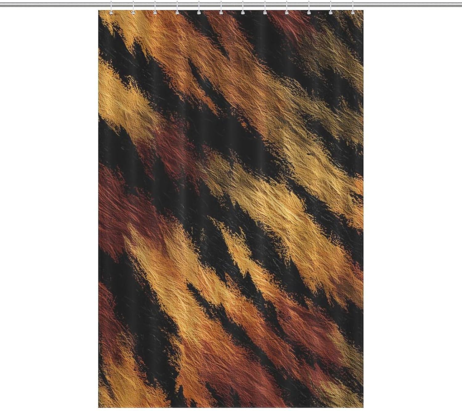 Tiger Pattern Shower Curtain 46.85x70.87Inch（119x180cm） Polyester Bath Curtain Shower Curtains Printed Decorative