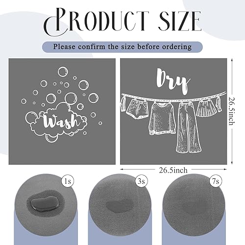 Miniatura 3 de 2 fundas para lavadora y secadora, protector superior antideslizante para lavadora, a prueba de polvo, de secado rápido, para lavandería, cocina