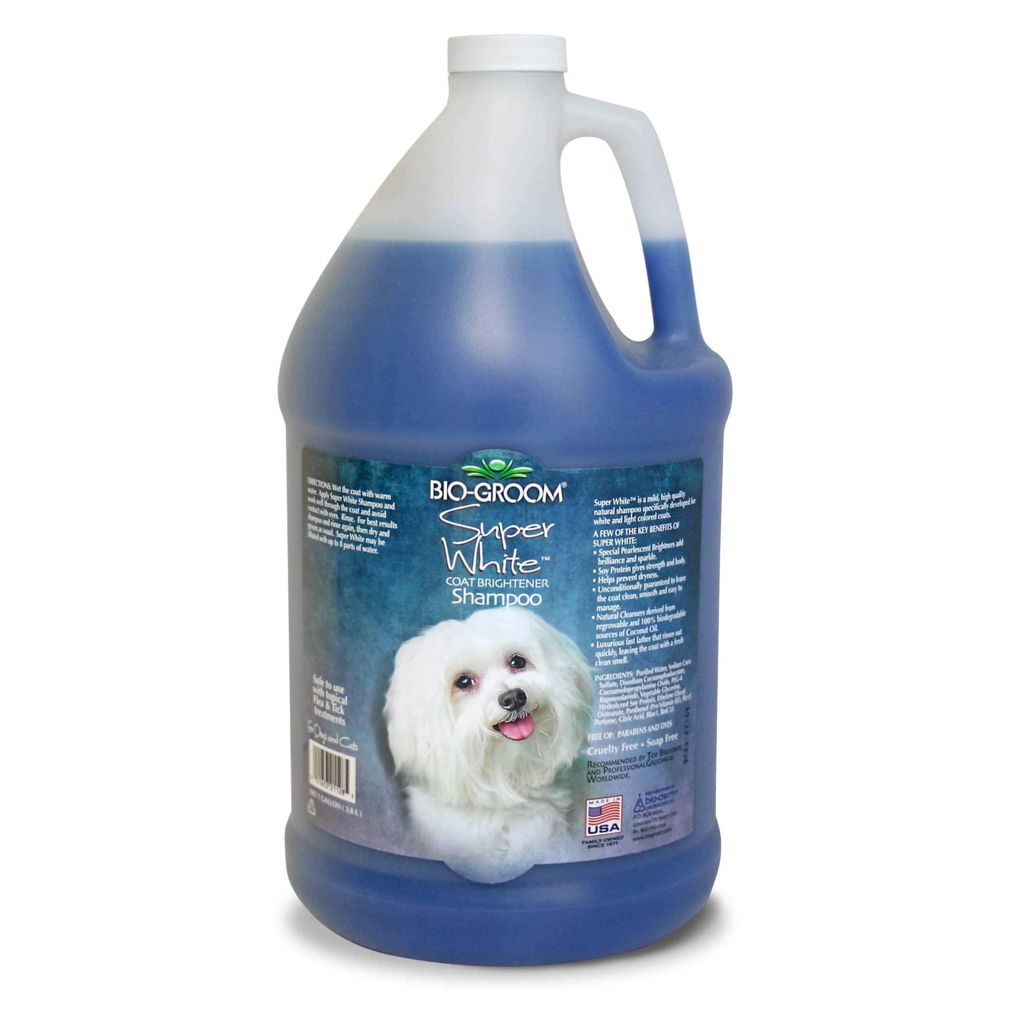 Bio-Groom Super White Dog Shampoo Prevent Dryness, Soy Protein Gives Strength and Volume Soap-Free Pearlescent Brighteners Made for White and Light-Coloured Coats, 3.8 Litre Gallon (B09DY7ZKJZ) Amazon Price History, Amazon Price Tracker