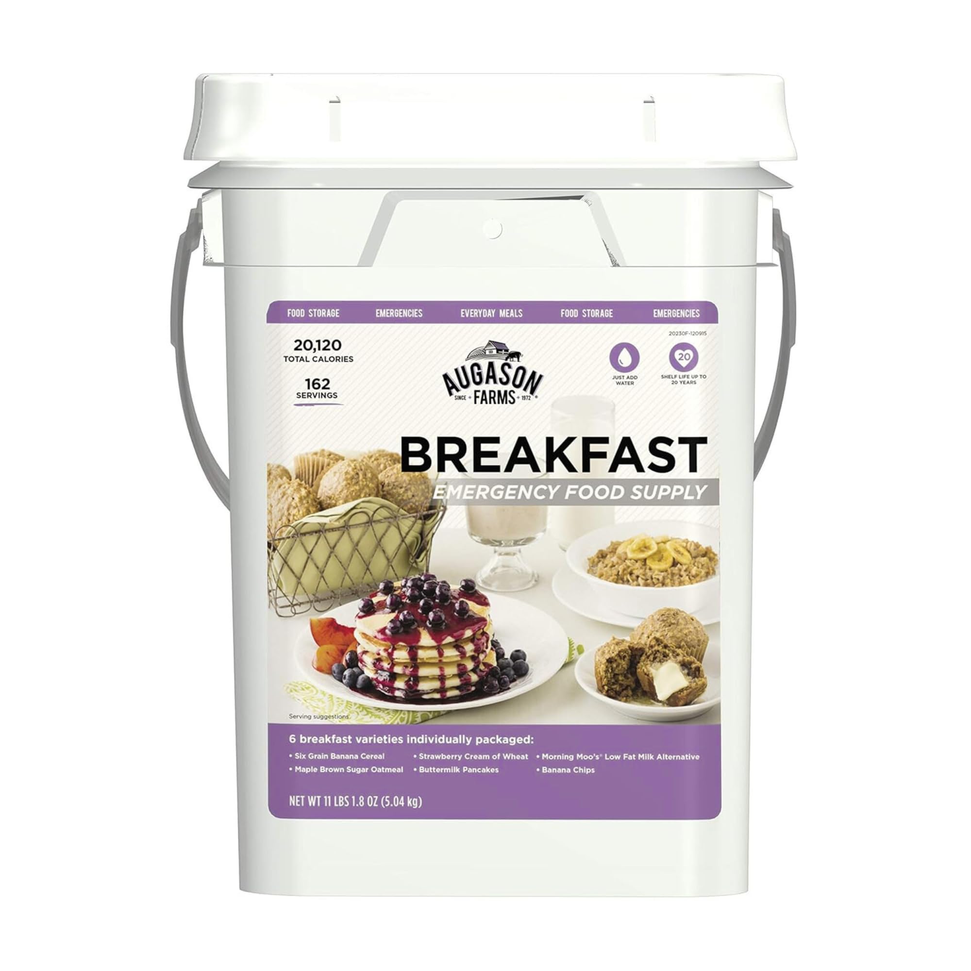 Breakfast Emergency Food Supply 4 Gallon Pail