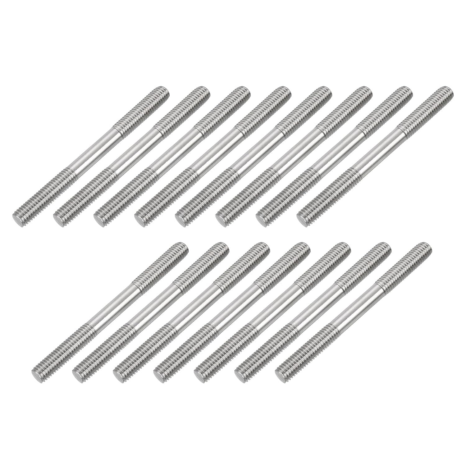 uxcell 20Pcs M8x90mm 304 Stainless Steel Double End Threaded Stud Screw Bolt for House Maintenance 20 M8x90mm