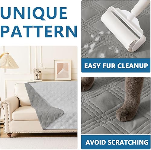 Miniatura 133 de hyha Manta de cama impermeable para perro, mantas suaves para mascotas, funda de sofá impermeable para perros, fundas reversibles lavables para